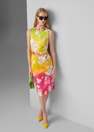 Vestido Ralph Lauren Tuscon Floral Belted Mulher 24961-YRIQ